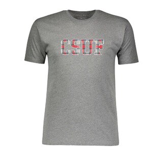 Boxercraft CSUF Flannel Letters Tee - Granite